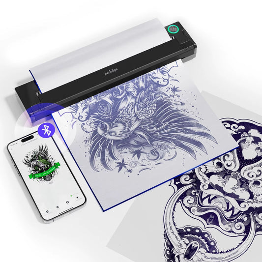 P90 Wireless Tattoo Transfer Stencil Printer, Thermal Tattoo Machine with 5Pcs Free Transfer Paper